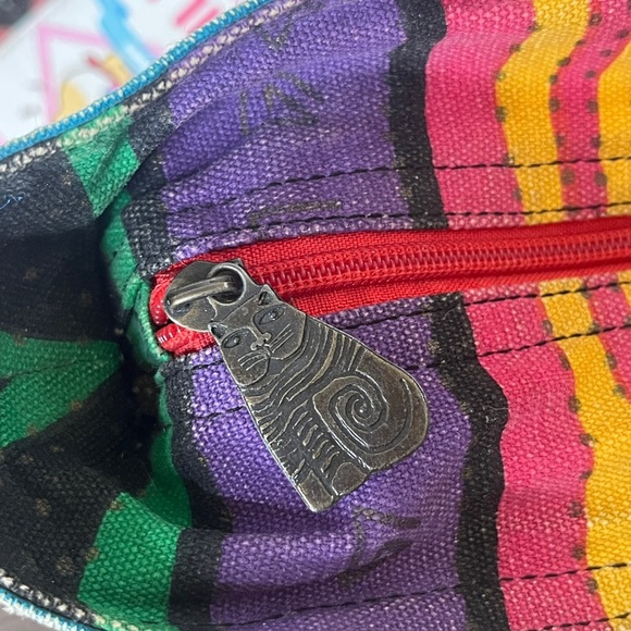 Laurel Burch 90s Cat Shoulder Bag Zip Tote AOP Whimsygoth Phoebe Buffay Cottage - Picture 6 of 13